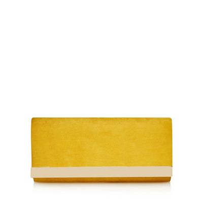 Yellow 'Doroniel' gold plated clutch bag